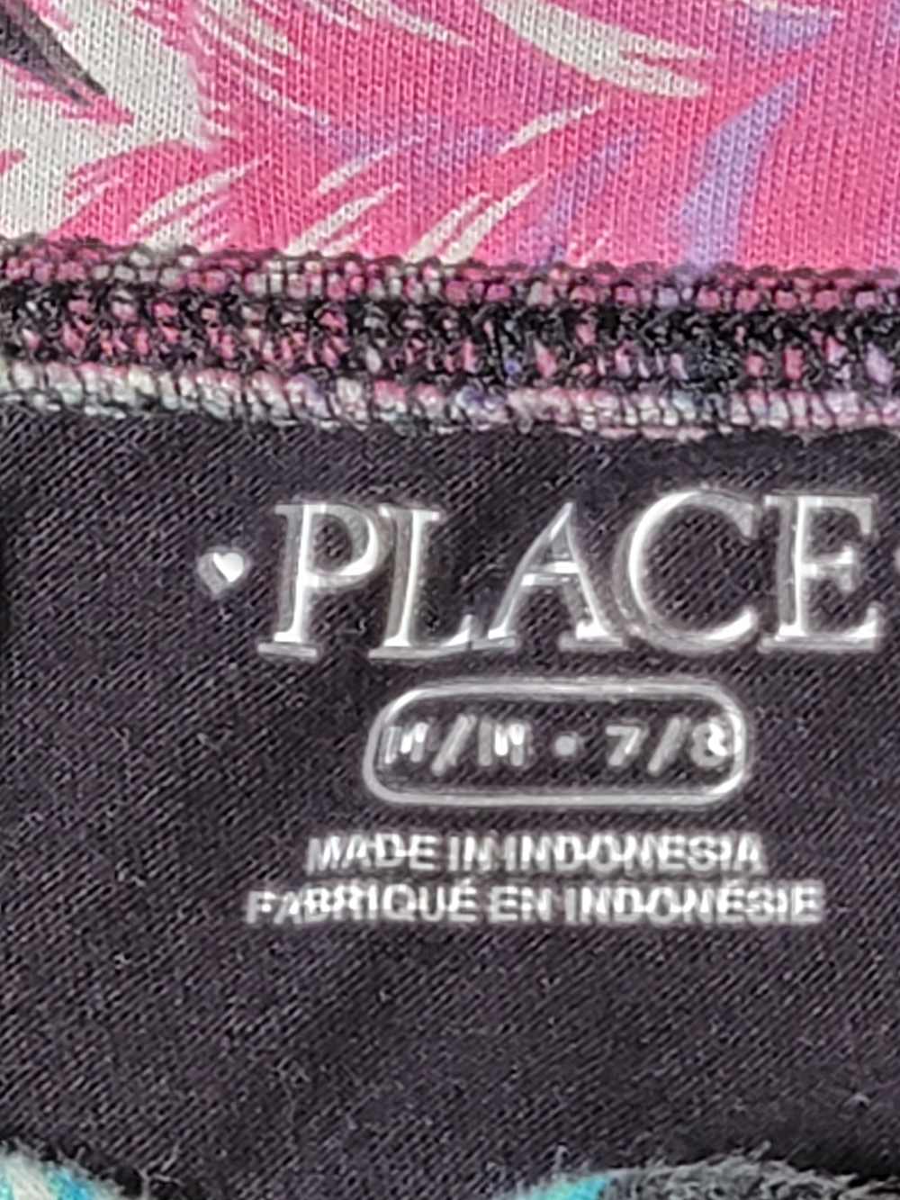The Children's Place Black Floral Skirt with Pink & Teal Blooms - Size M (7/8) - Picture 4 of 4